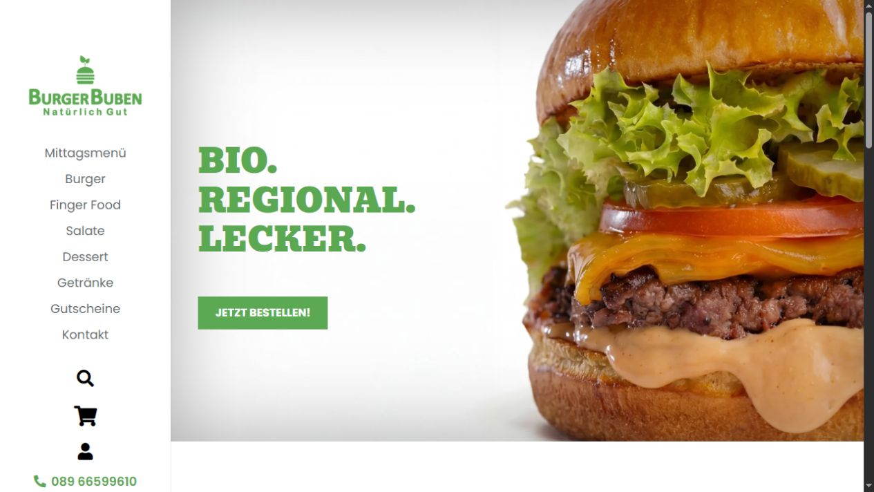 Burger Buben — website preview